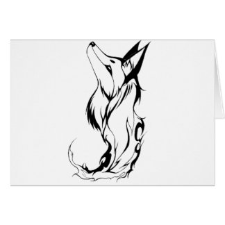 Tribal Fox Tattoo Design Cards