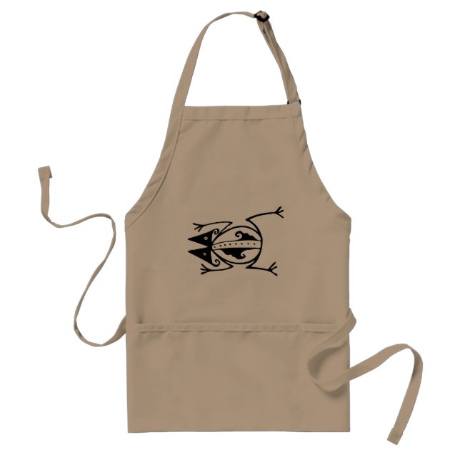 Tribal frog ancient animal tribal art adult apron (Front)