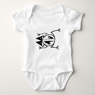 Tribal frog ancient animal tribal art baby bodysuit