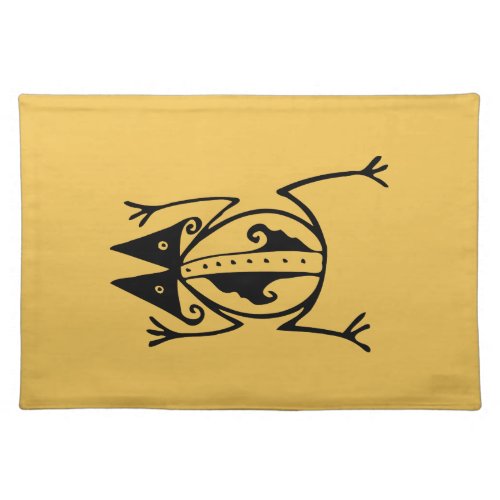 Tribal frog ancient animal tribal art placemat