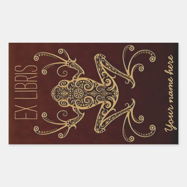 Tribal Frog Ex Libris Bookplate (Front)