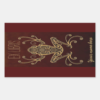 Tribal Frog Ex Libris Bookplate