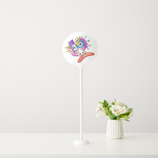 TRIBAL FROWNIE EMOJI MEEMOGIE BALLOON (In Situ)