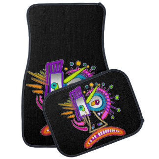 TRIBAL FROWNIE EMOJI MEEMOGIE CAR FLOOR MAT