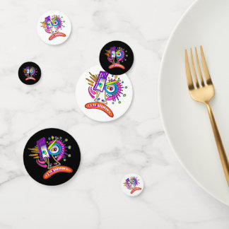 TRIBAL FROWNIE EMOJI MEEMOGIE CONFETTI