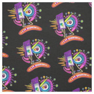 TRIBAL FROWNIE EMOJI MEEMOGIE FABRIC