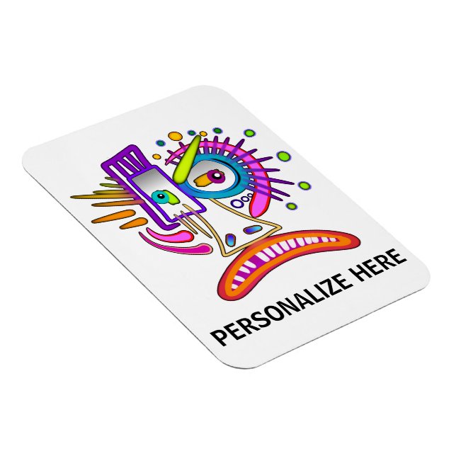 TRIBAL FROWNIE EMOJI MEEMOGIE MAGNET (Right Side)