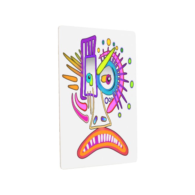 TRIBAL FROWNIE EMOJI MEEMOGIE METAL PRINT (3/4)