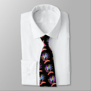 TRIBAL FROWNIE EMOJI MEEMOGIE NECK TIE