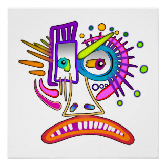 TRIBAL FROWNIE EMOJI MEEMOGIE POSTER