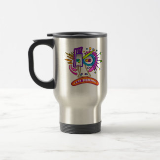 TRIBAL FROWNIE EMOJI MEEMOGIE TRAVEL MUG