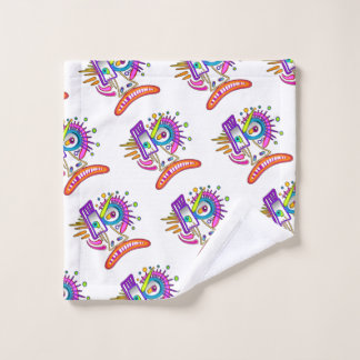 TRIBAL FROWNIE EMOJI MEEMOGIE WASH CLOTH