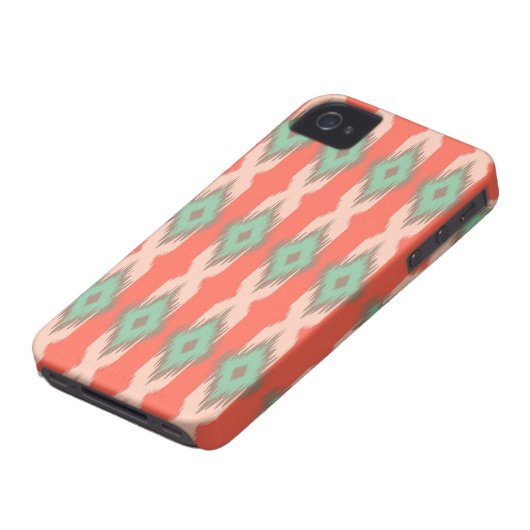 Tribal geometric diamond stripe ikat Aztec pattern Case-Mate iPhone Case (Bottom)