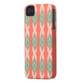 Tribal geometric diamond stripe ikat Aztec pattern Case-Mate iPhone Case (Back Left)