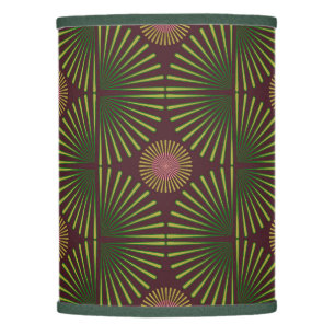 Tribal Geometric green & brown Lamp Shade