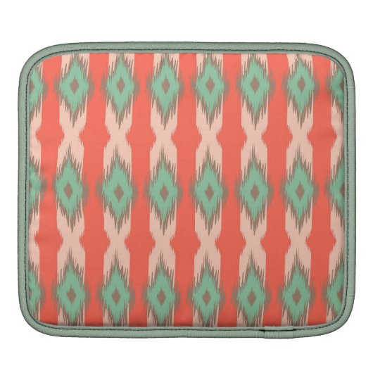 Tribal geometric ikat girly abstract Aztec pattern Sleeve For iPads (Back)