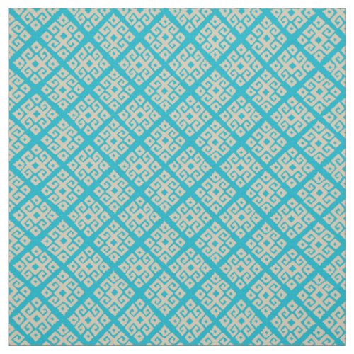 Tribal geometric key diamond patterned fabric