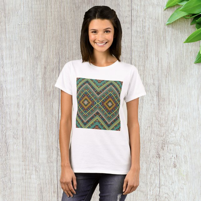 Tribal Geometric Pattern Boho Ethnic Aztec  T-Shirt (Creator Uploaded)