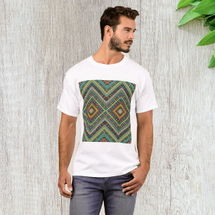 Tribal Geometric Pattern Boho Ethnic Aztec T-Shirt