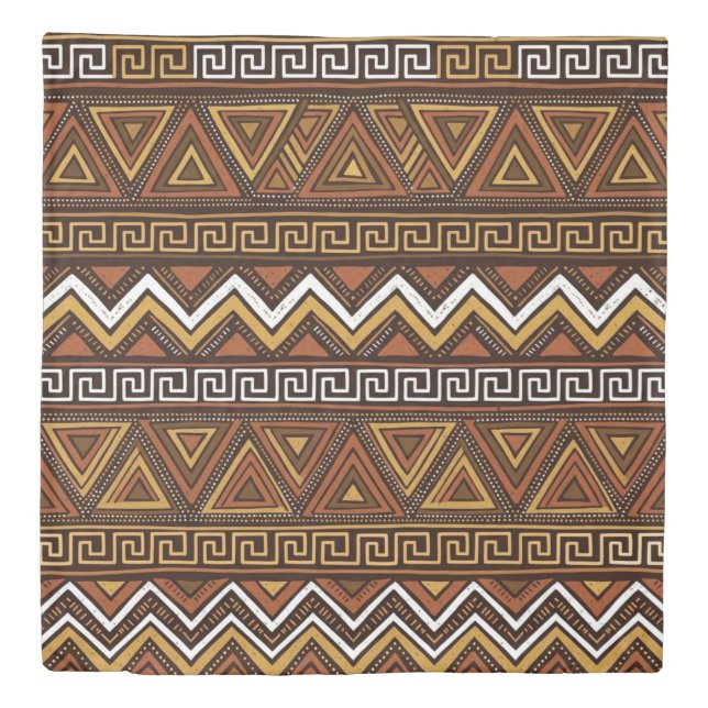 Tribal Geometric Pattern Duvet Cover Bedding (Front)