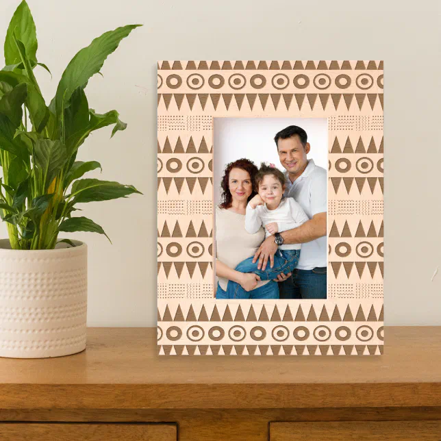 Tribal Geometric Pattern Etched Picture Frame Engraved Frames
