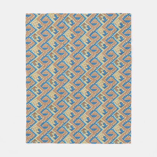 Tribal Geometric Peruvian Pretty Southwest Pattern Fleece Blanket