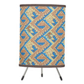 Tribal Geometric Peruvian Pretty Southwest Pattern Tripod Lamp (Front)
