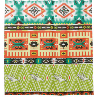 Tribal Geometric: Quotes Text Pattern. Shower Curtain