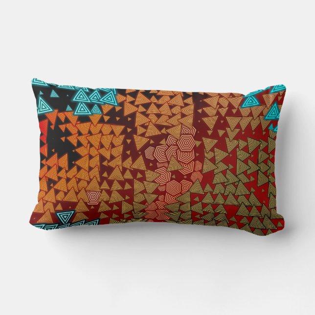 Tribal Geometrics Lumbar Pillow (Back)