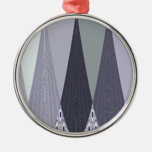 Tribal Geometry pattern Metal Ornament