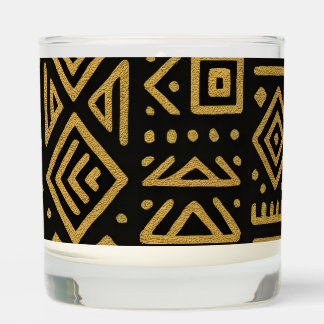 Tribal Gold Geometric Candle