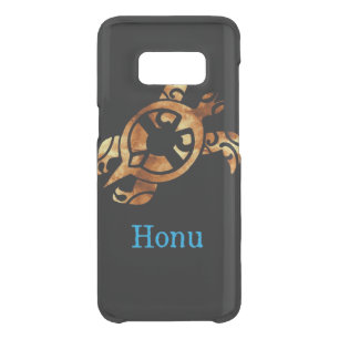 Tribal Gold Hawaiian Sea Turtle on Black Uncommon Samsung Galaxy S8 Case