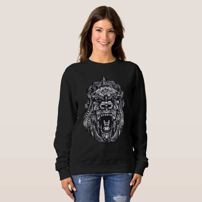 Tribal gorilla sweatshirt (Front Full)