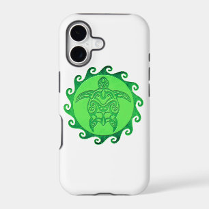 Tribal Green Sea Turtle iPhone 17 Case