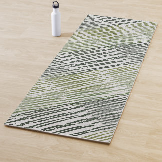 Tribal Green Stripes Abstract Pattern  Yoga Mat