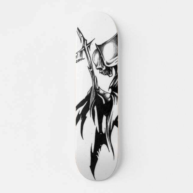 tribal-grim-reaper skateboard deck (Front)