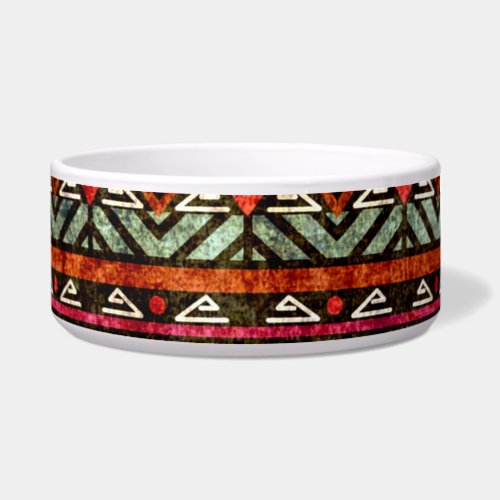 Tribal Grunge Ethno Retro Pattern Bowl