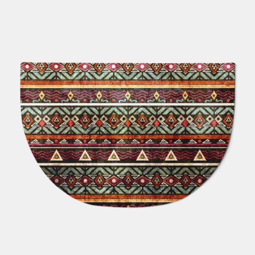 Tribal Grunge Ethno Retro Pattern Doormat