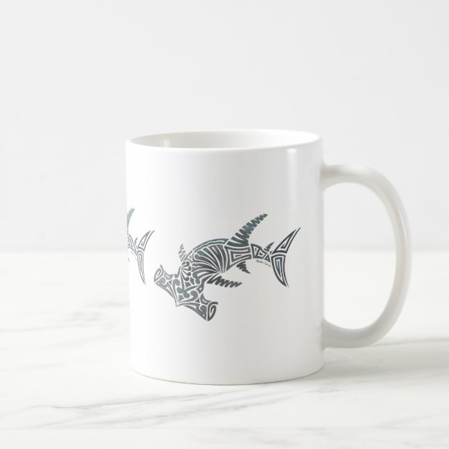 Tribal Hammerhead Shark Wrap Mug (Right)