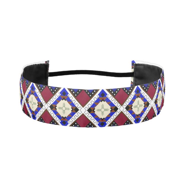Tribal, Happiness, Native American Zia Athletic Headband (Front)