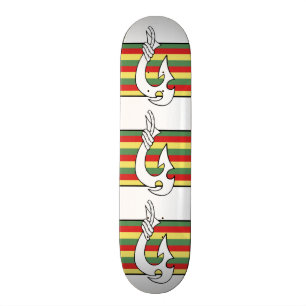 Tribal Hawaiian Fish Hook Skateboard