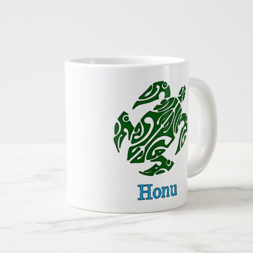 Tribal Hawaiian Green Sea Turtle Giant Coffee Mug