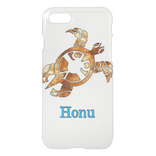 Tribal Hawaiian Sea Turtle in Gold iPhone SE/8/7 Case