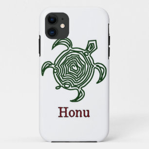 Tribal Hawaiian Sea Turtle in Green Case-Mate iPho iPhone 11 Case
