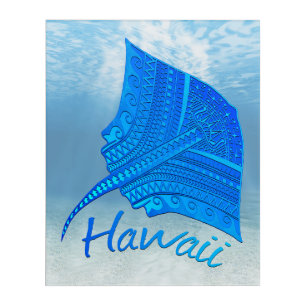 Tribal Hawaiian Stingray Acrylic Print