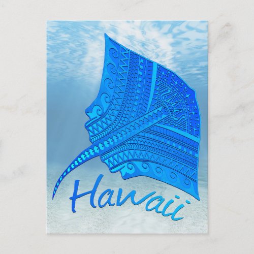 Tribal Hawaiian Stingray Postcard