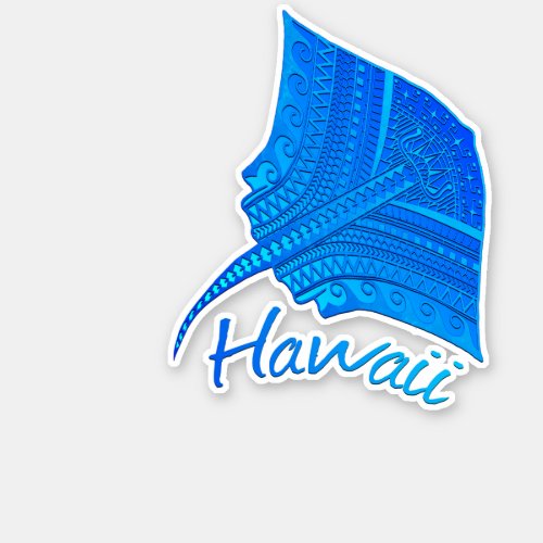 Tribal Hawaiian Stingray Sticker