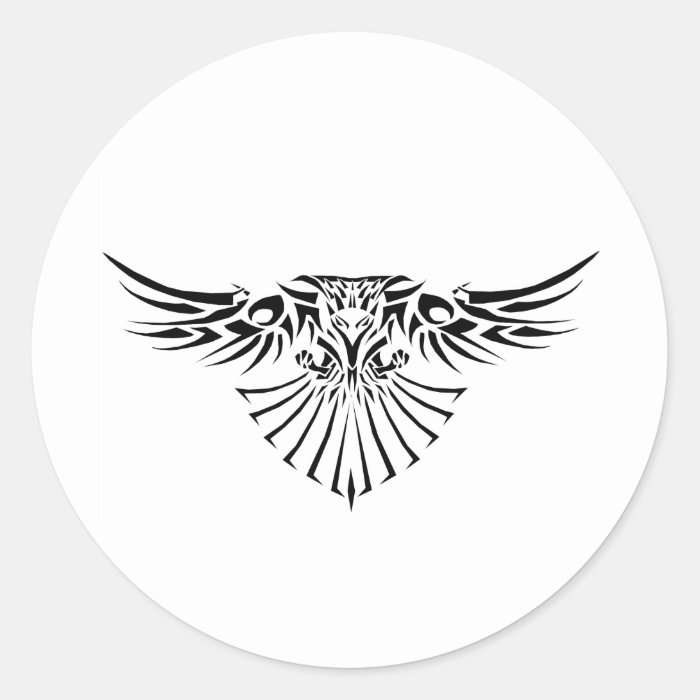 Tribal Hawk Tattoo Design Sticker