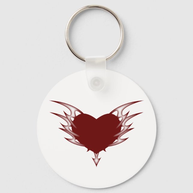 tribal heart keychain (Front)