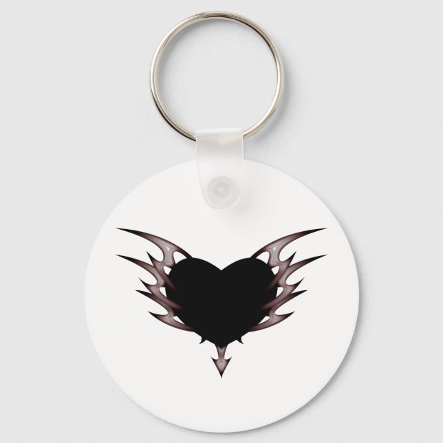 tribal heart keychain (Front)
